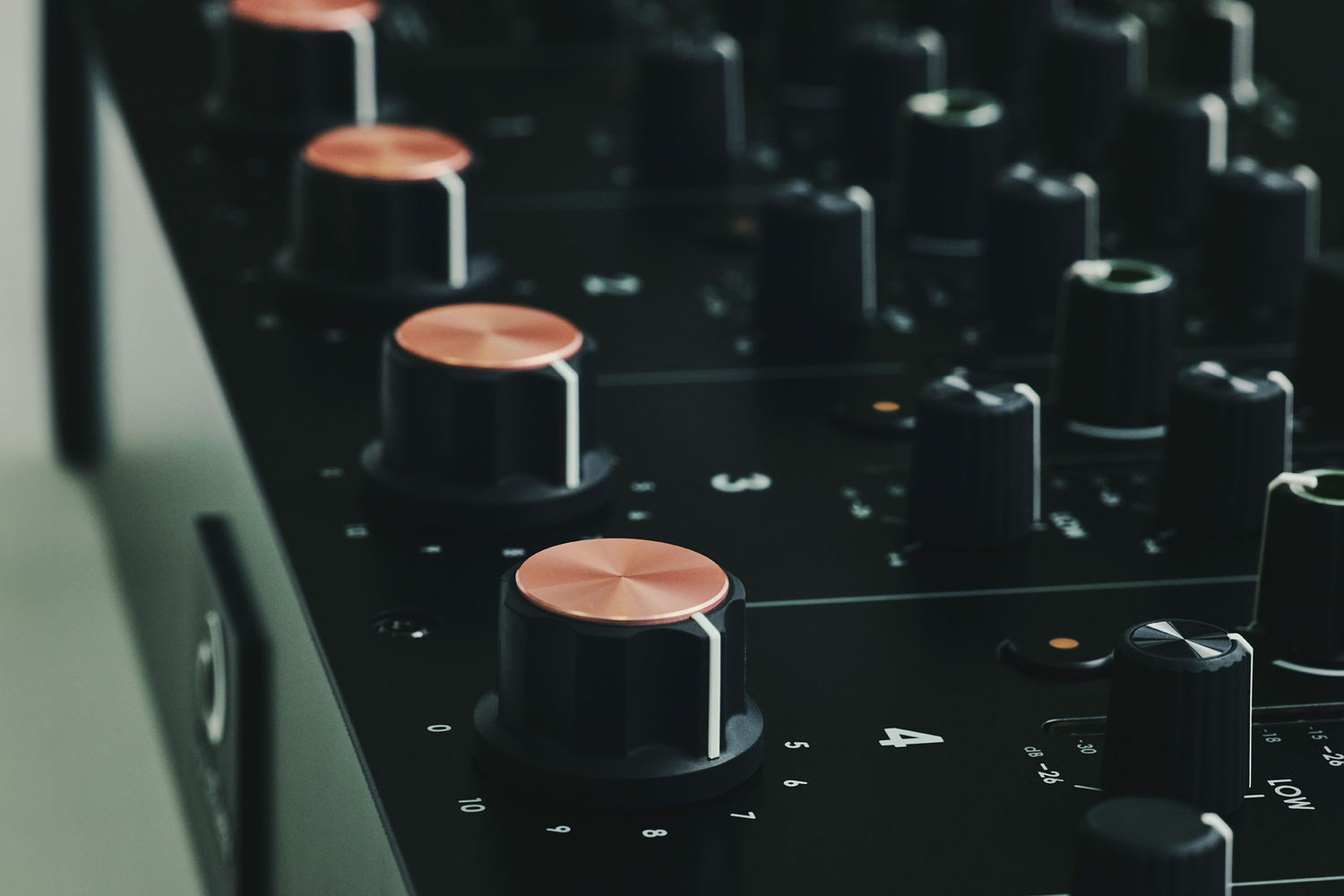 A close up of the AlphaTheta Euphonia Mixer